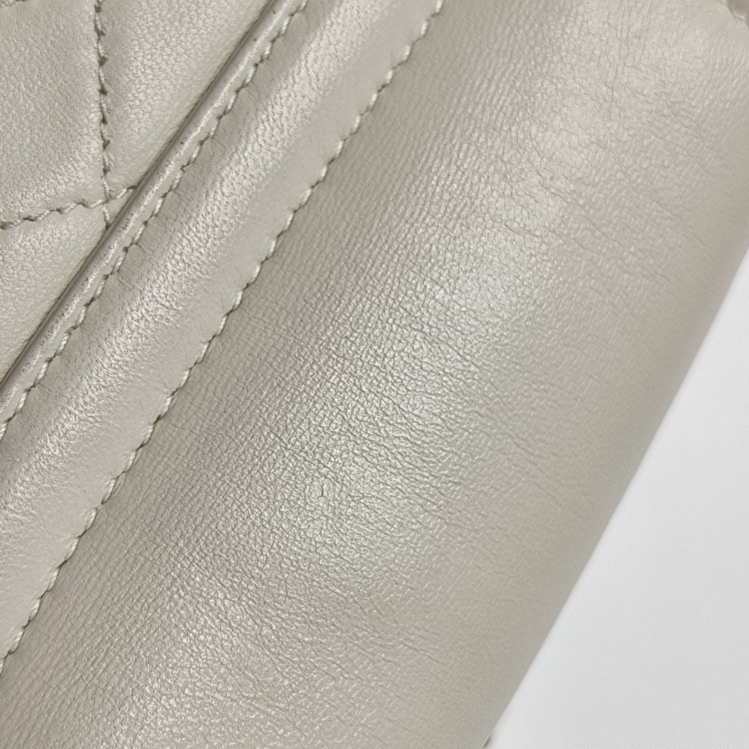NOLITA Mini Quilted Lambskin White