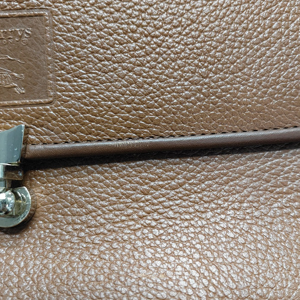 Calfskin Top Handle Bag Brown