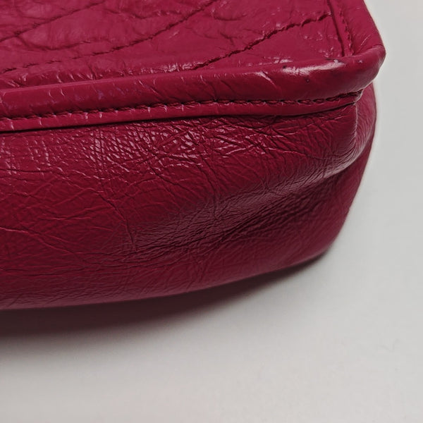 NIKI Small Chevron Calfskin Red