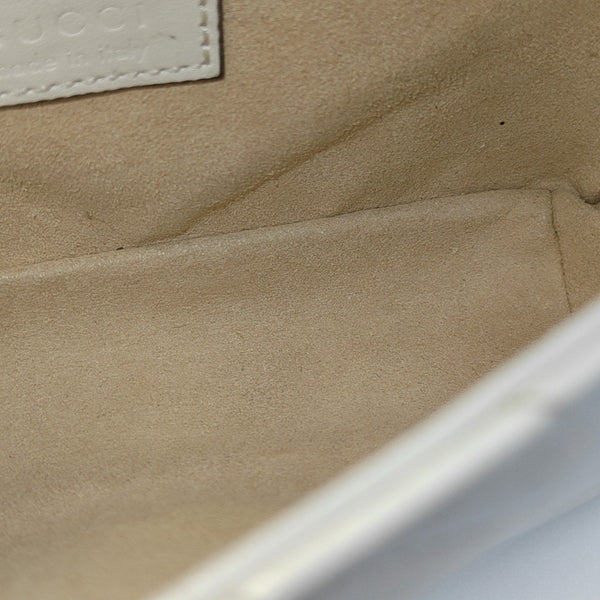 GG Marmont Mini Quilted Calfskin White