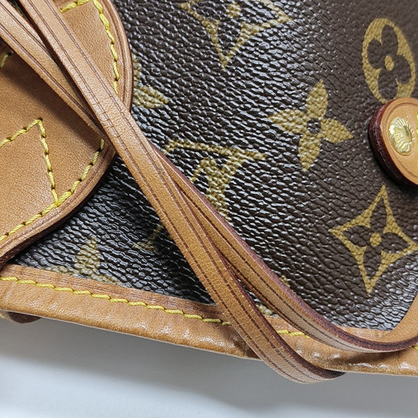 NEVERFULL MM Monogram Coated Canvas Brown