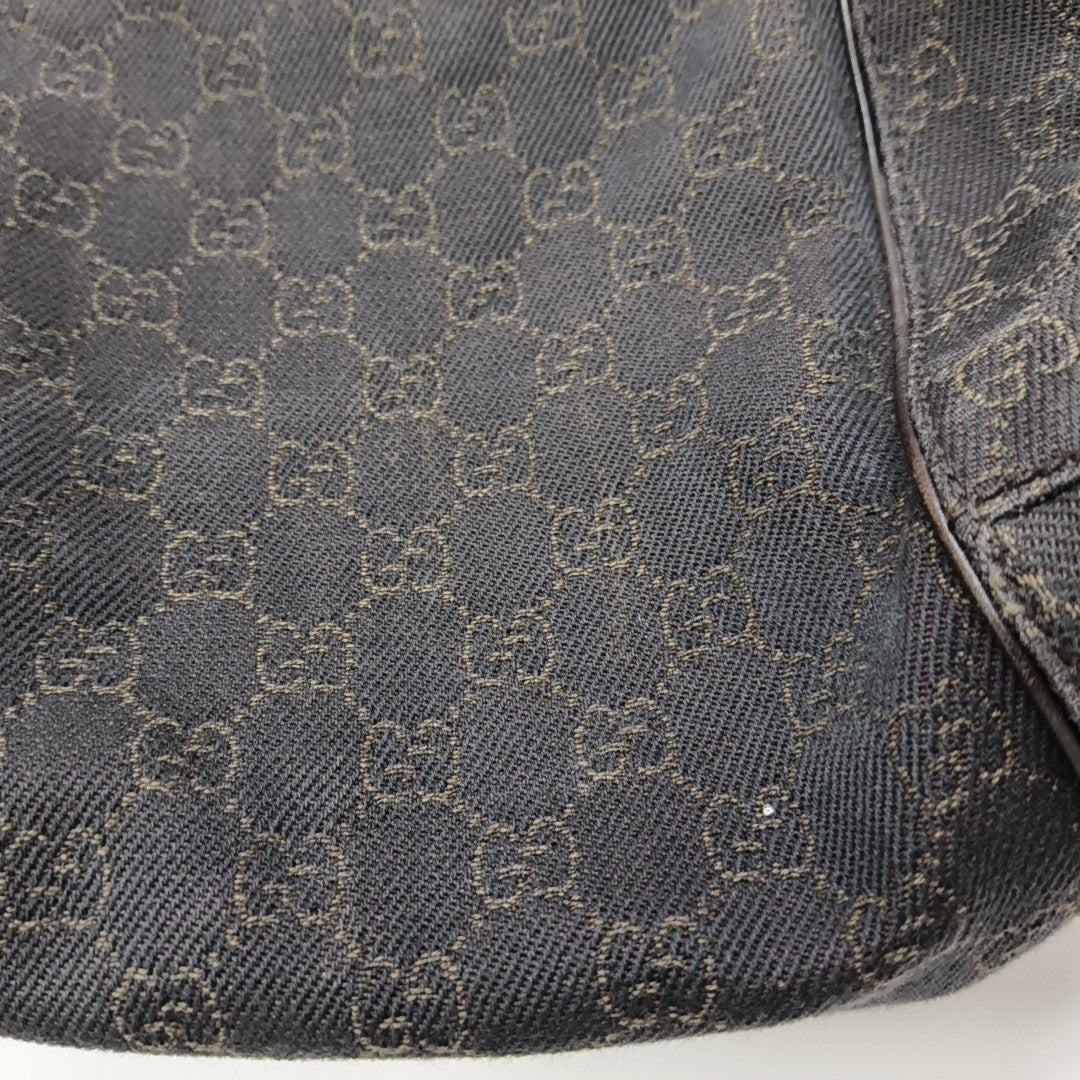 Monogram Canvas Shoulder Bag Brown