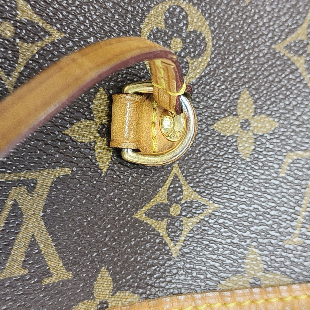 NEVERFULL MM Monogram Coated Canvas Brown