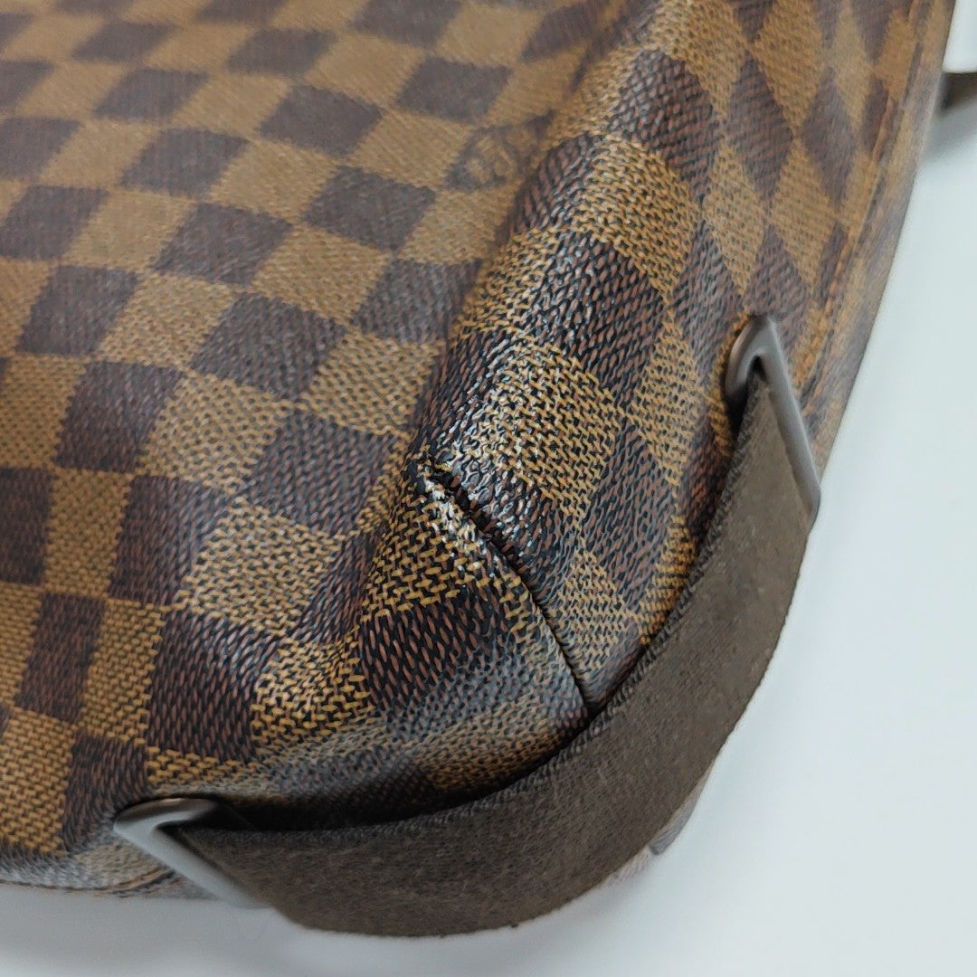 BROOKLYN MM Damier Ebene Coated Canvas Brown