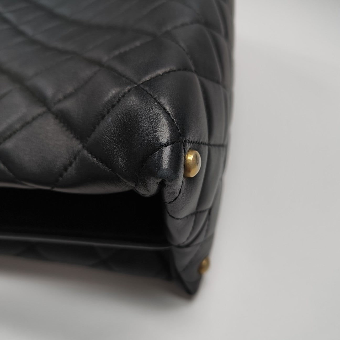 Quilted Calfskin Tote Bag Black