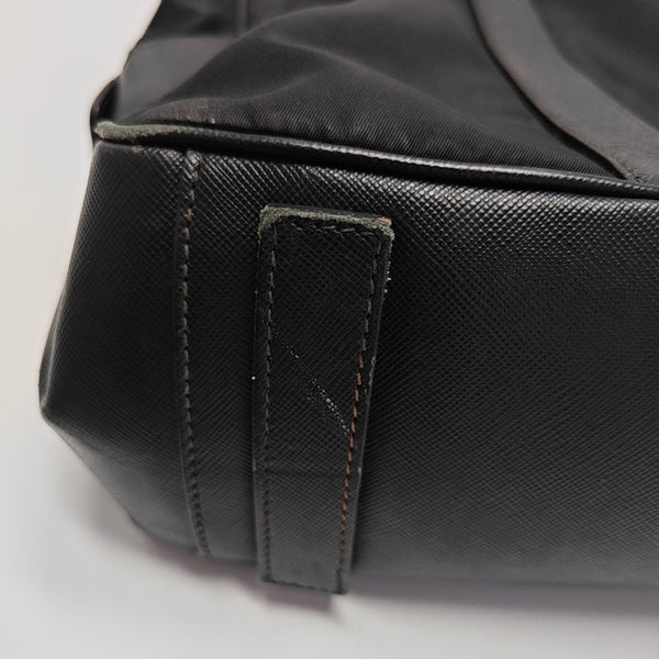 Nylon Top Handle Bag Black
