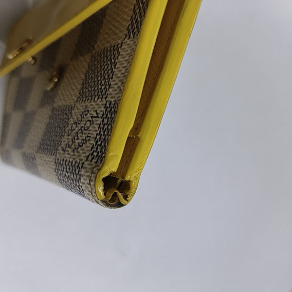 ZOE Damier Azur Coated Canvas White Wallet