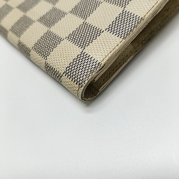 INSOLITE Damier Azur Coated Canvas White Wallet