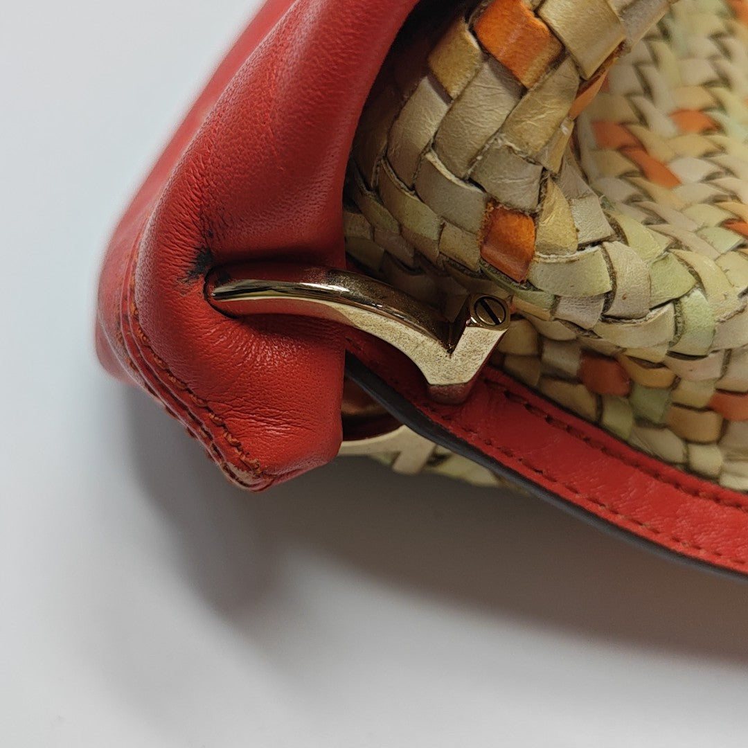 Calfskin Top Handle Bag Multicolor