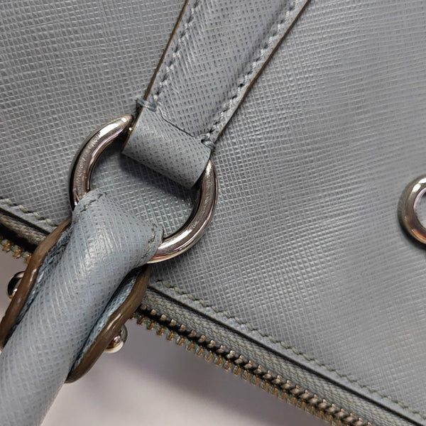 Calfskin Top Handle Bag Blue