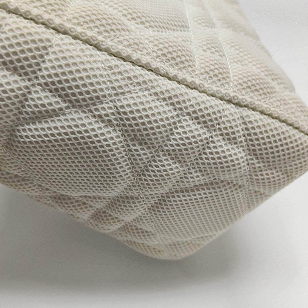 Lady D-Lite Medium Cannage Fabric White