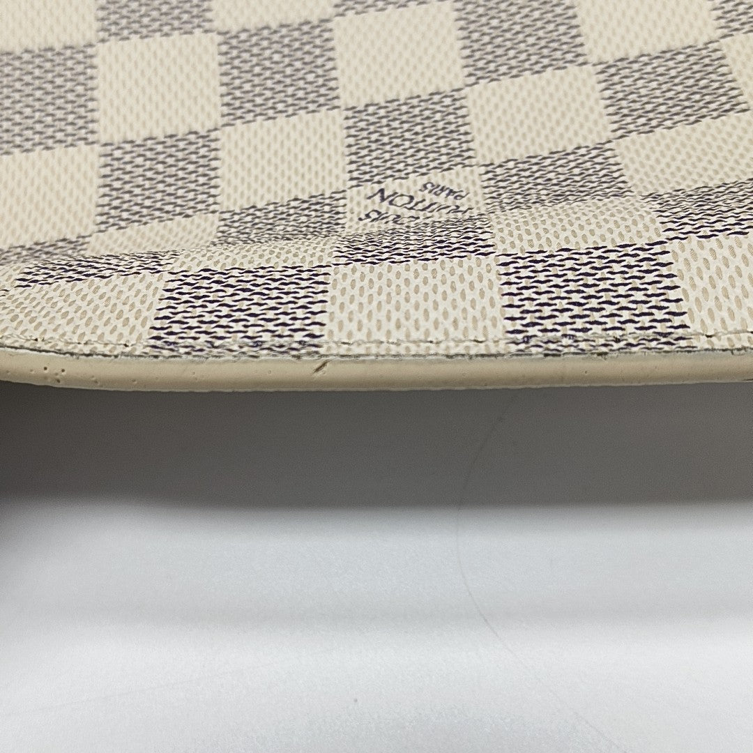 Damier Azur Coated Canvas Clutch White
