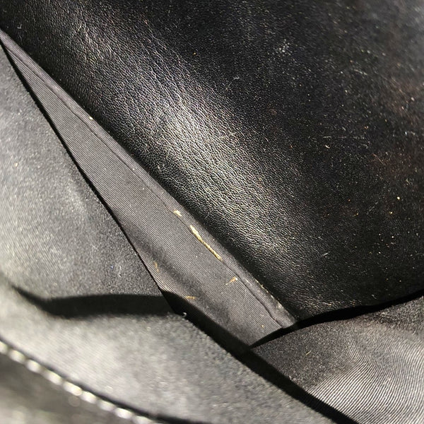 COLLEGE Large Chevron, Quilted Lambskin Black