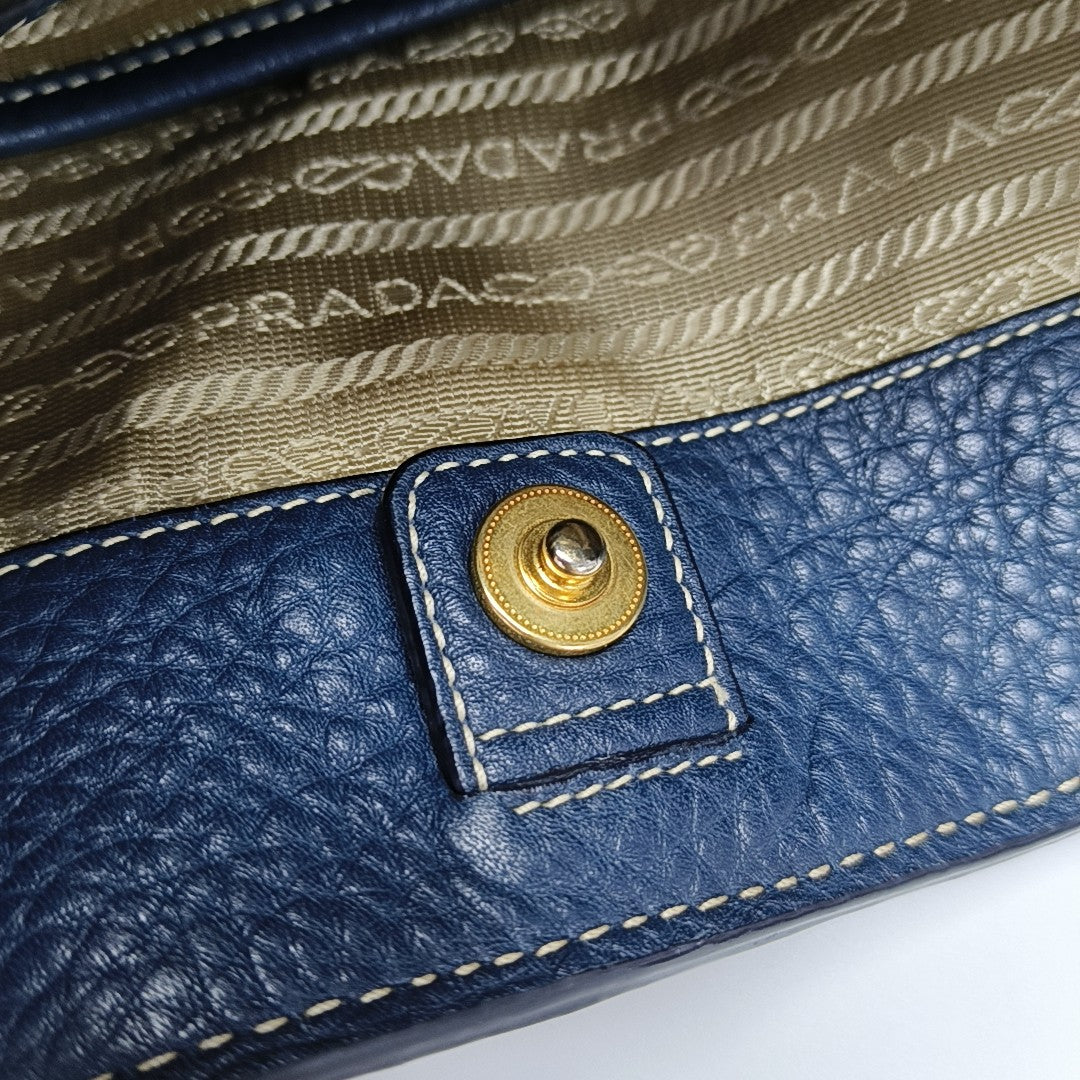 Calfskin Tote Bag Blue