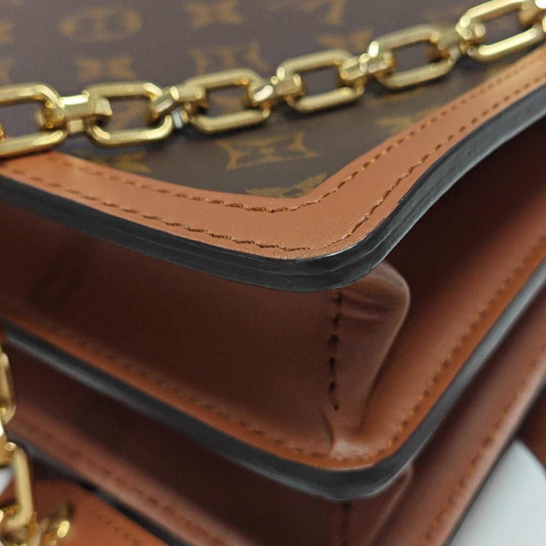 DAUPHINE MM Monogram Coated Canvas Brown