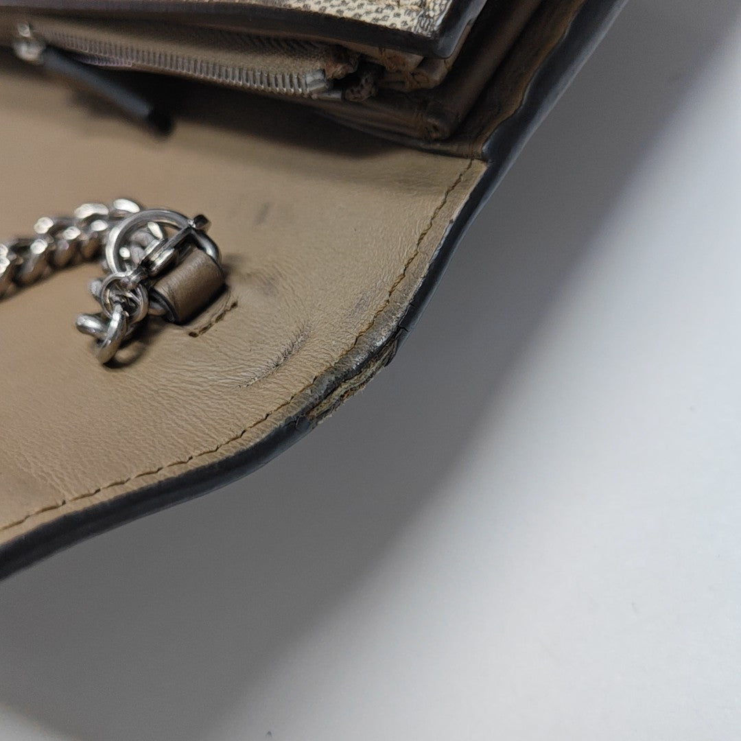 Dionysus Mini Monogram Coated Canvas Beige