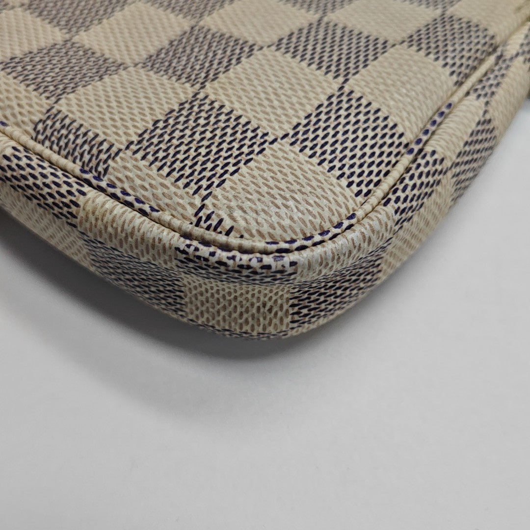 ACCESSOIRES Mini Damier Azur Coated Canvas White