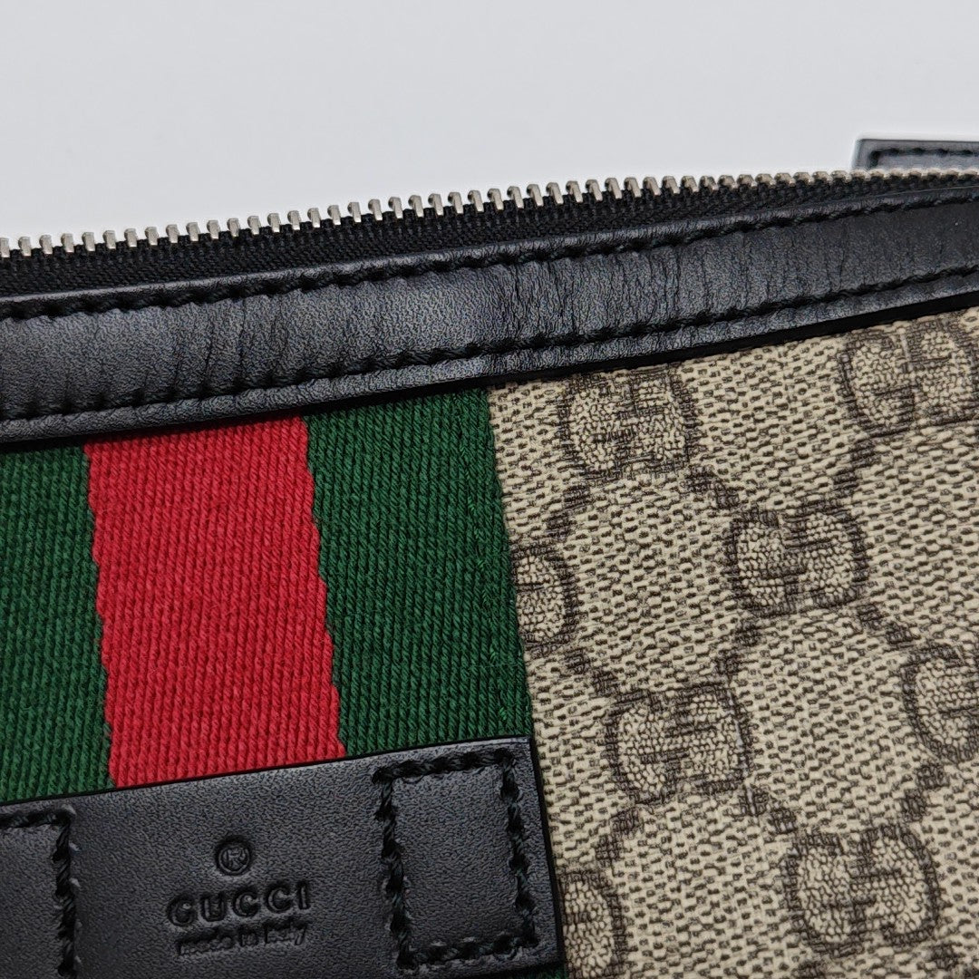 GG Supreme Monogram Coated Canvas Black