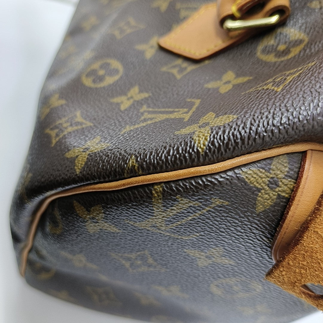 SPEEDY 30 Monogram Coated Canvas Brown
