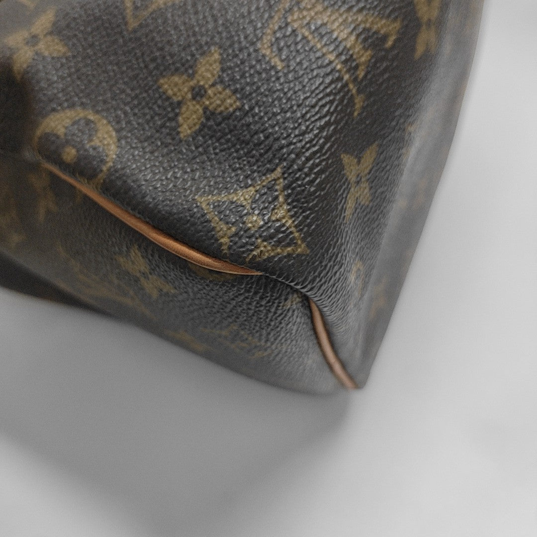 SPEEDY 25 Monogram Coated Canvas Brown