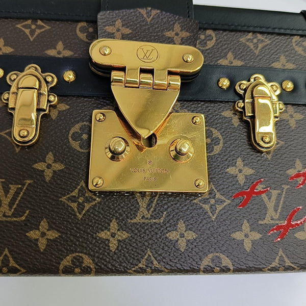 PETITE MALLE Monogram Coated Canvas Brown