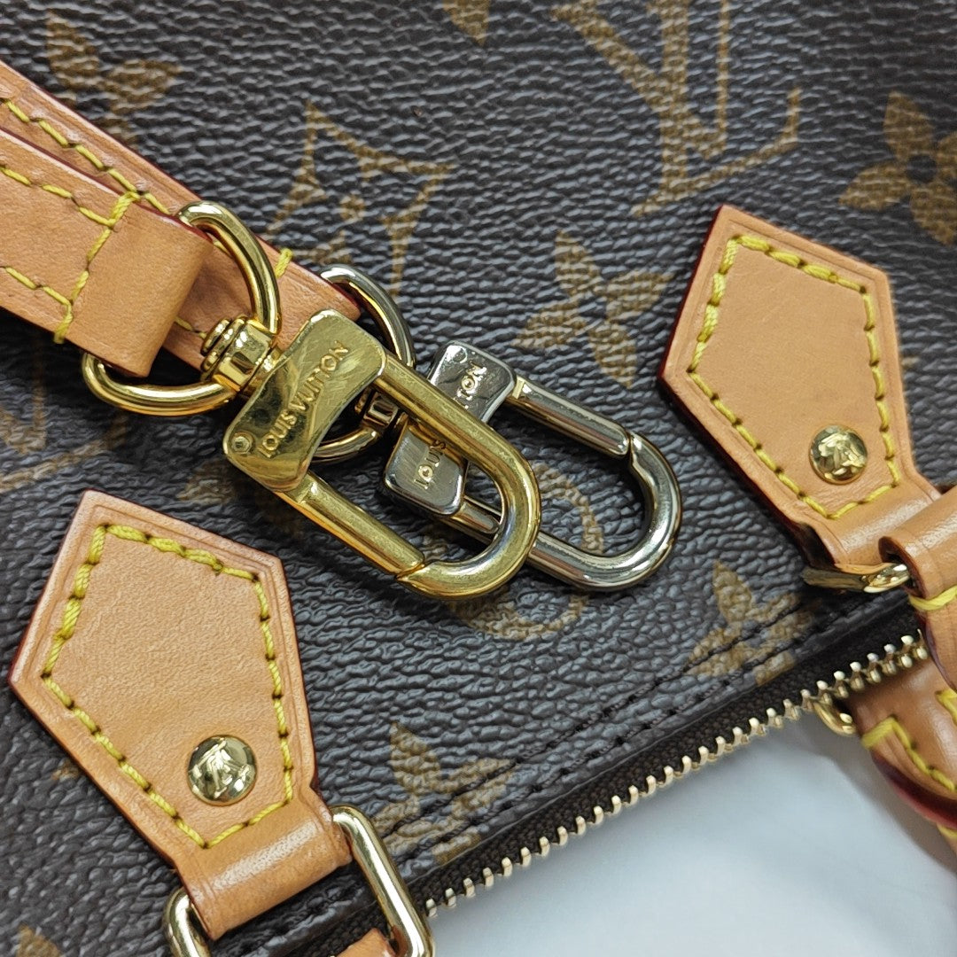 SPEEDY Nano Monogram Coated Canvas Brown