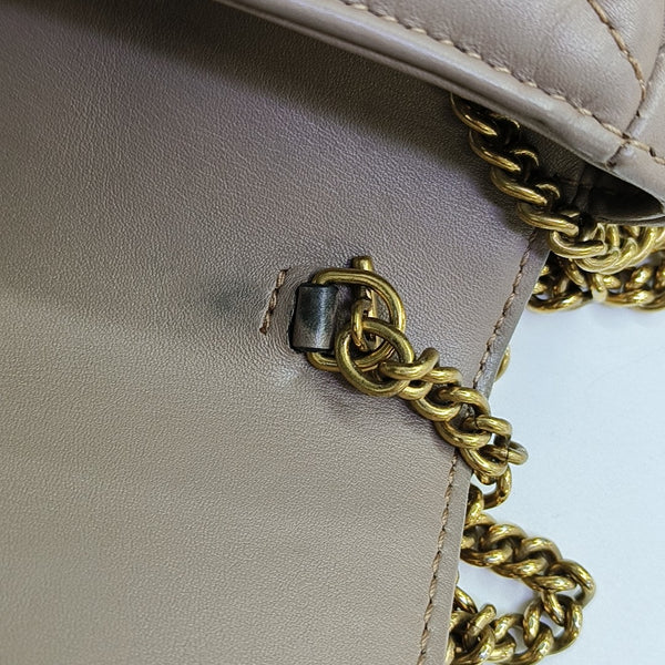 GG Marmont Mini Quilted Calfskin Beige