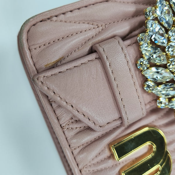 My Miu Quilted Lambskin Pink