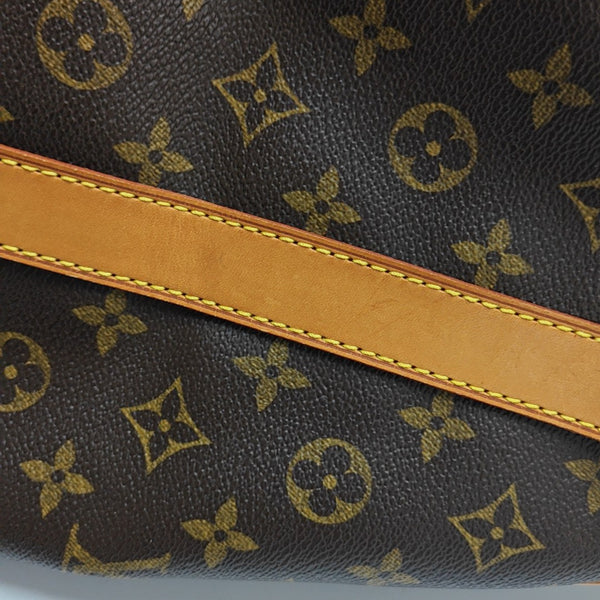 KEEPALL 50 Monogram Coated Canvas Brown