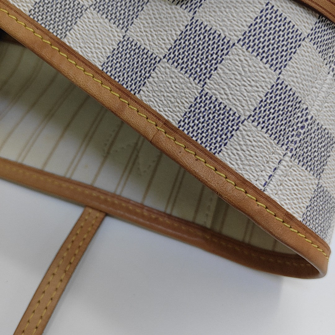 NEVERFULL MM Damier Azur Coated Canvas Beige