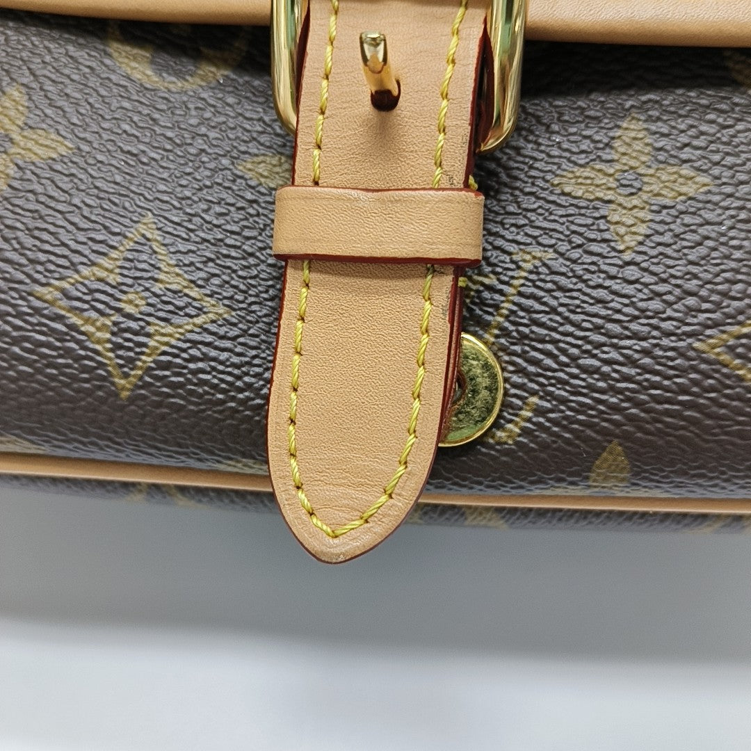 DIANE Monogram Coated Canvas Brown