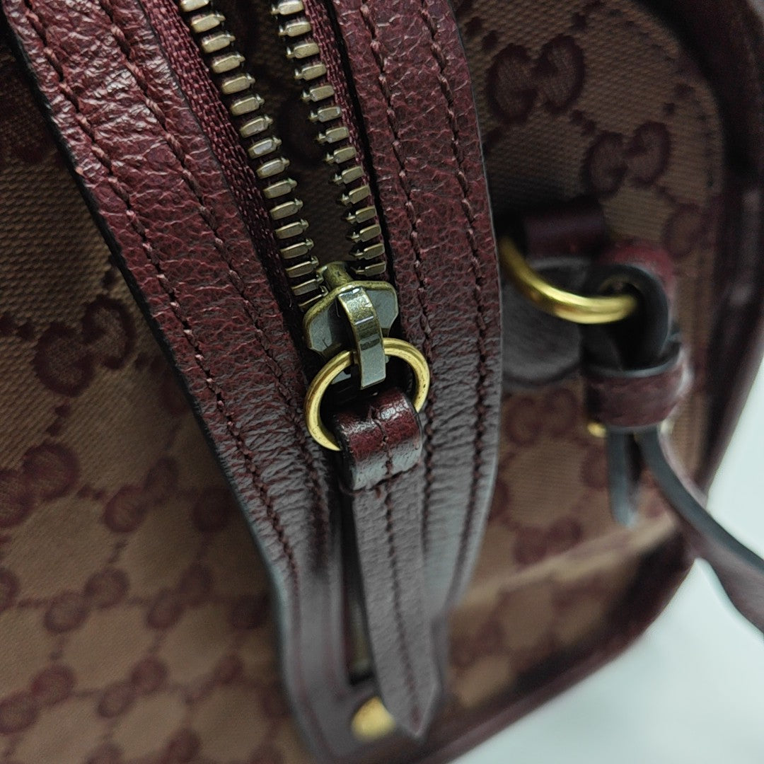 Monogram Canvas Shoulder Bag Red