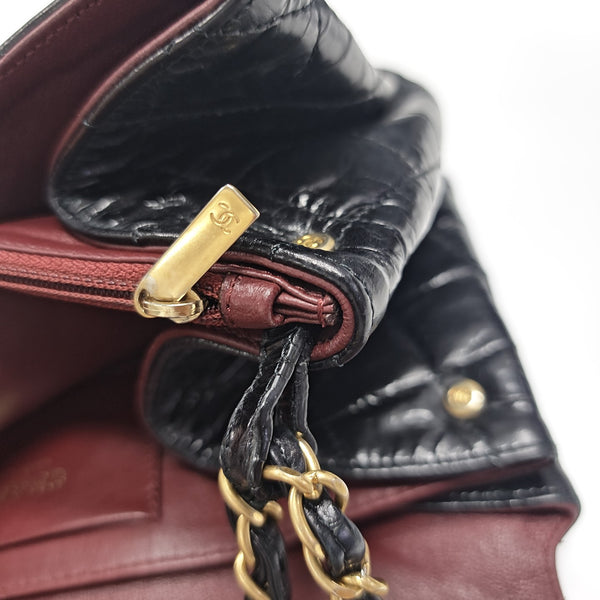 Quilted Calfskin Shoulder Bag Black