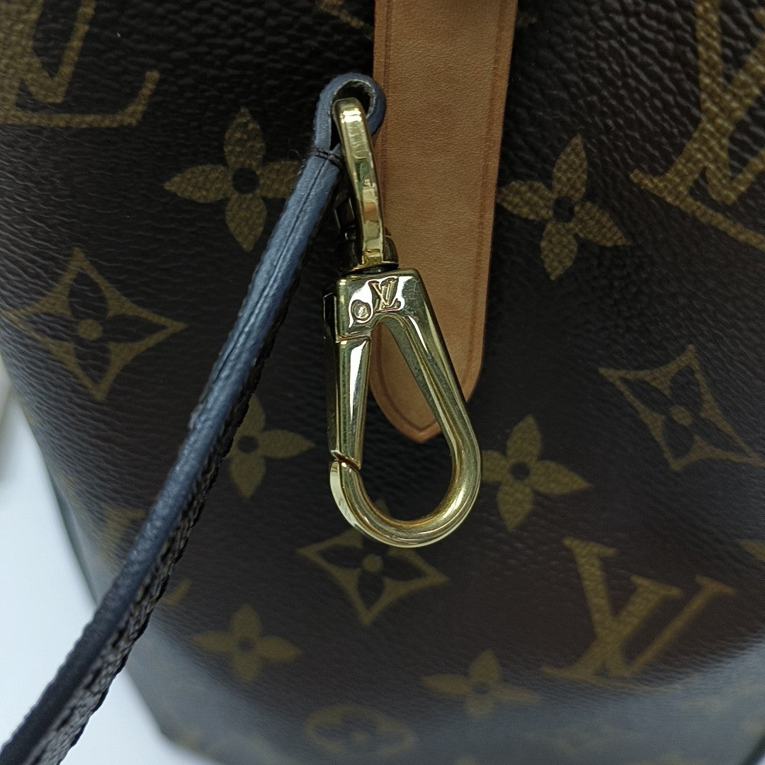 MONTAIGNE MM Monogram Coated Canvas Brown