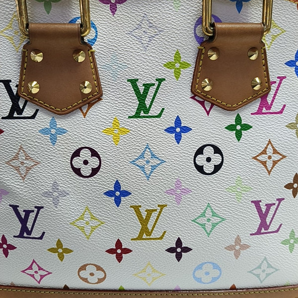 LV × TM Alma Pequeño Monogram Lona Revestida Blanca