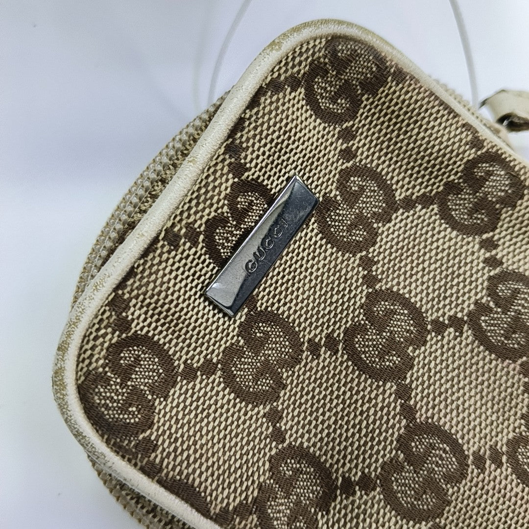 Monogram Canvas Clutch Beige