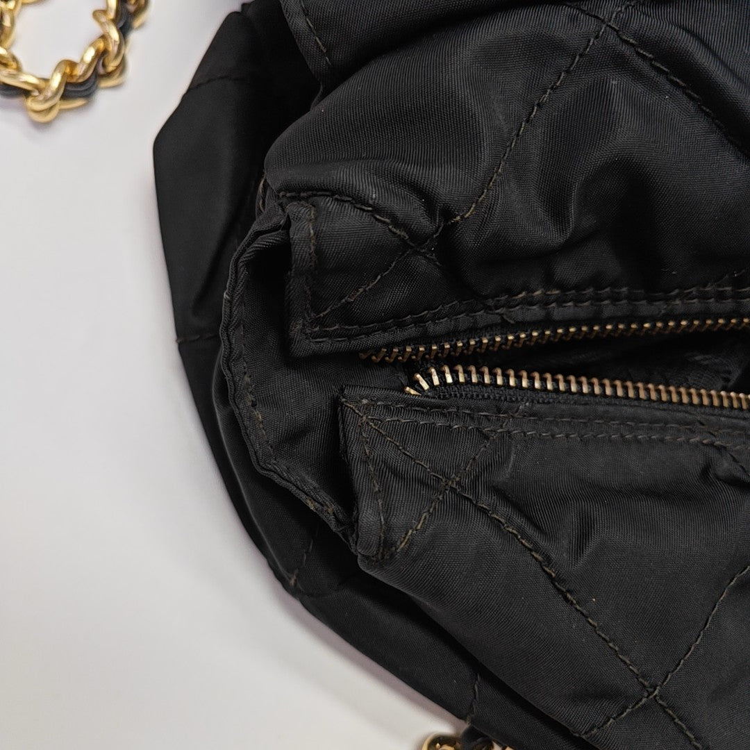 Nylon Quilted Nylon Black