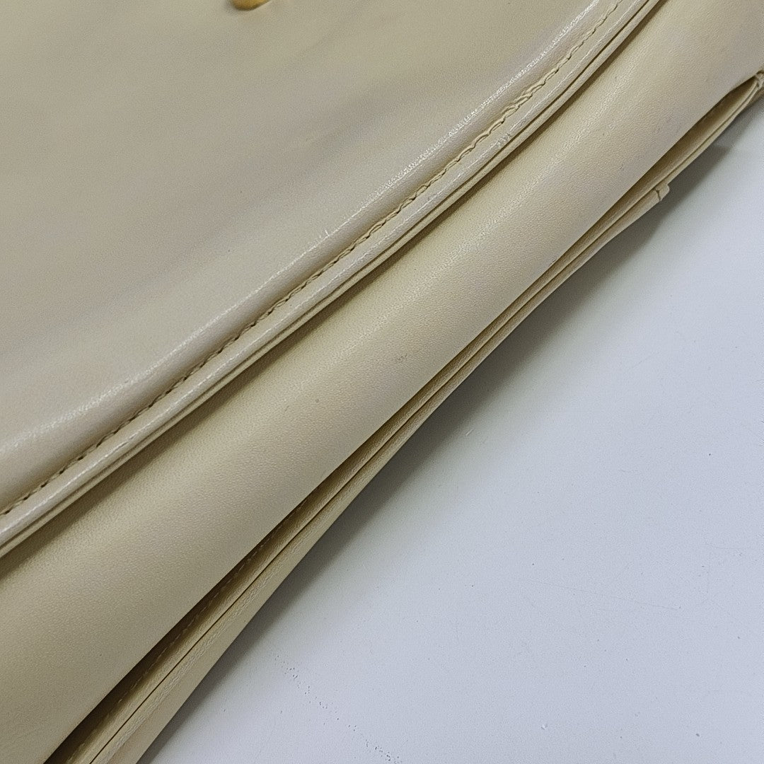 Calfskin Top Handle Bag Beige