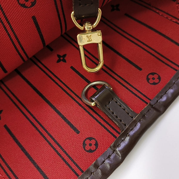 NEVERFULL GM Damier Ebene Coated Canvas Brown