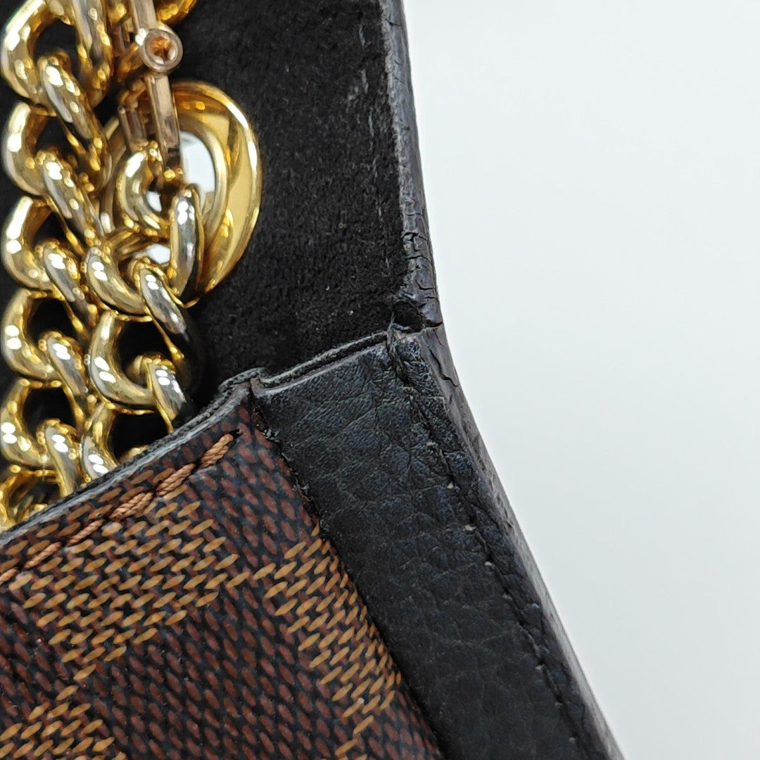 WIGHT Damier Ebene Coated Canvas Brown