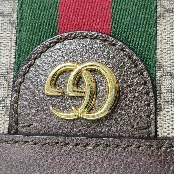 Ophidia Medium Monogram Coated Canvas Beige