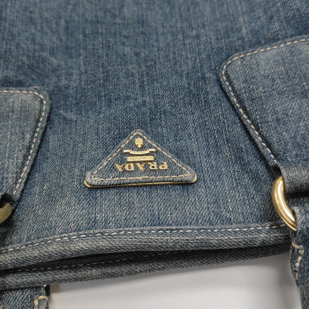 Denim Tote Bag Blue