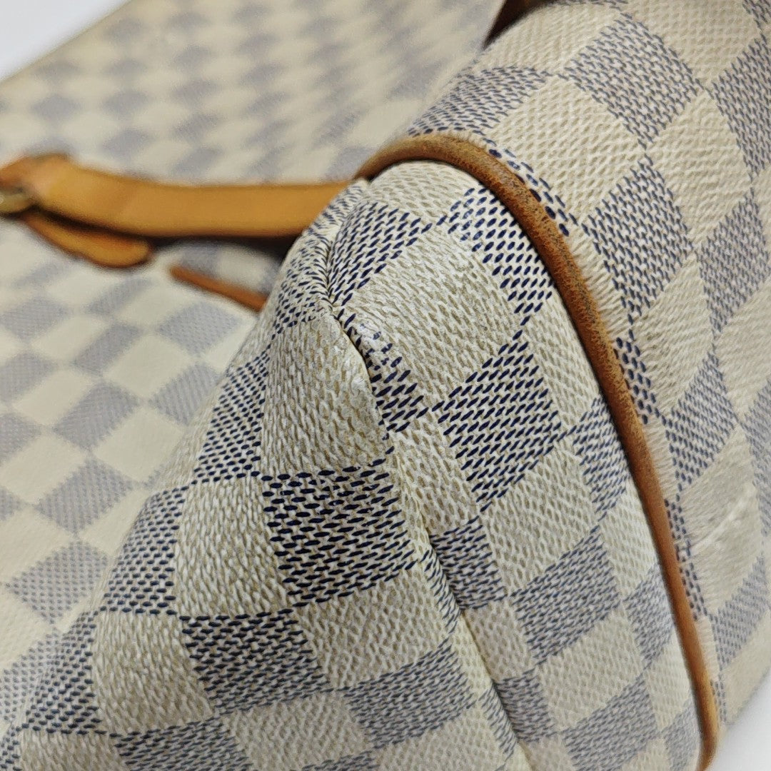 TOTALLY MM Damier Azur Coated Canvas White