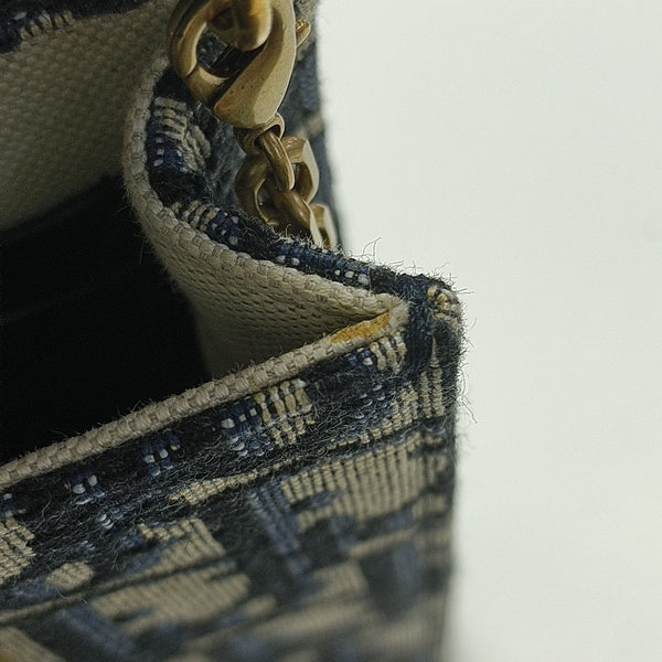 Saddle Mini Oblique Canvas Blue