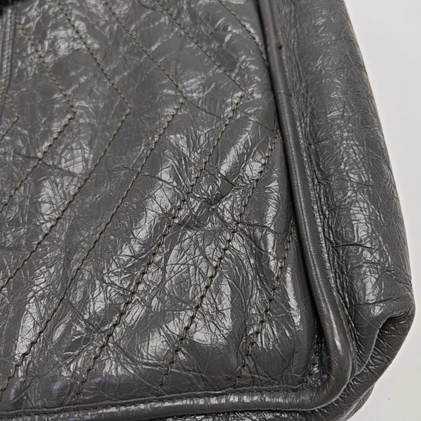 NIKI Medium Chevron Calfskin Gray