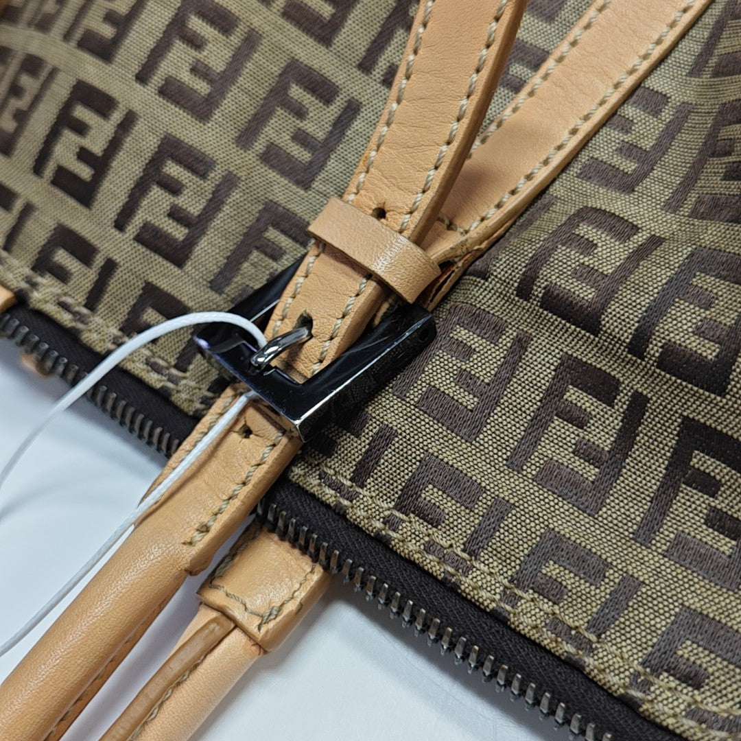 Canvas Top Handle Bag Brown