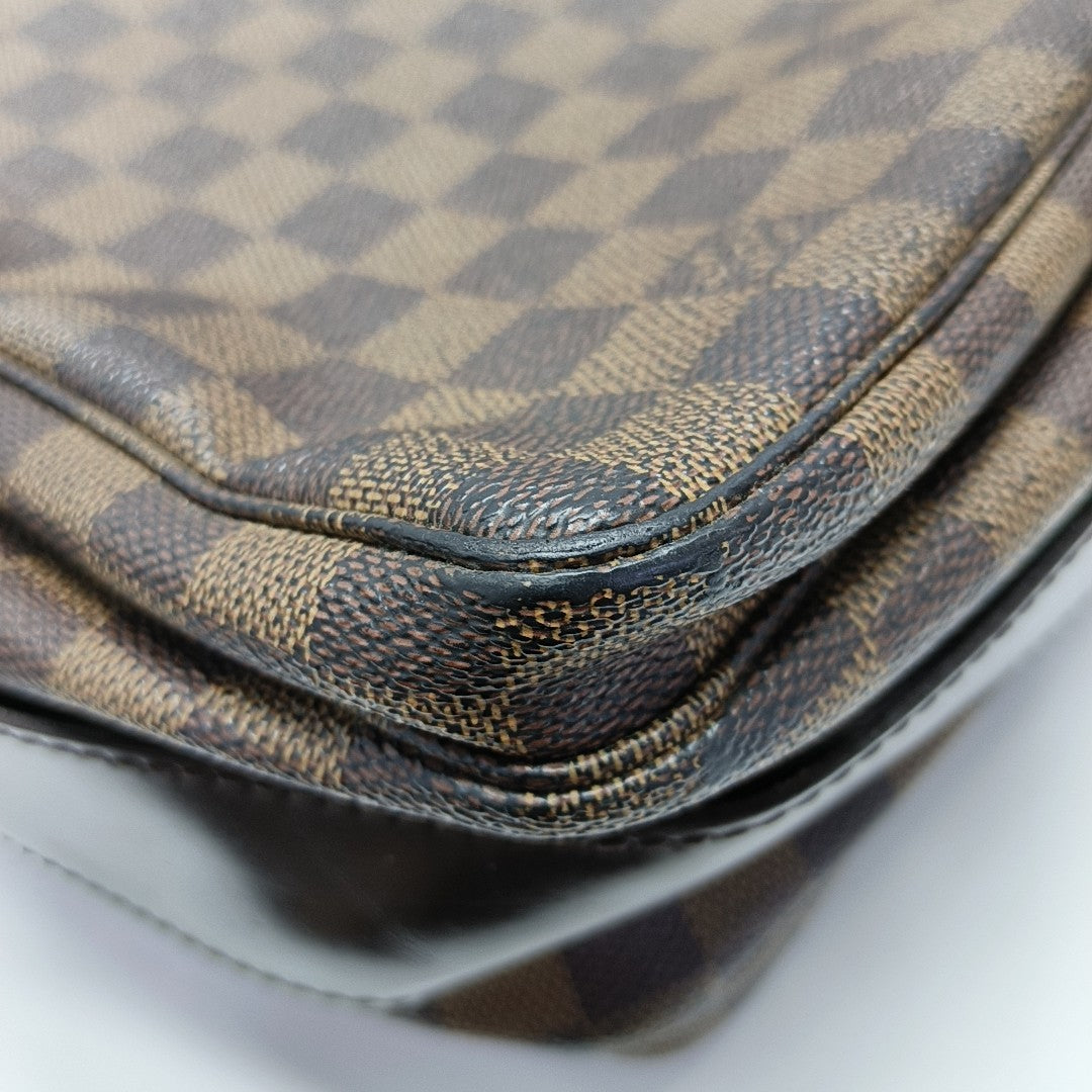 NAVIGLIO Damier Ebene Coated Canvas Brown