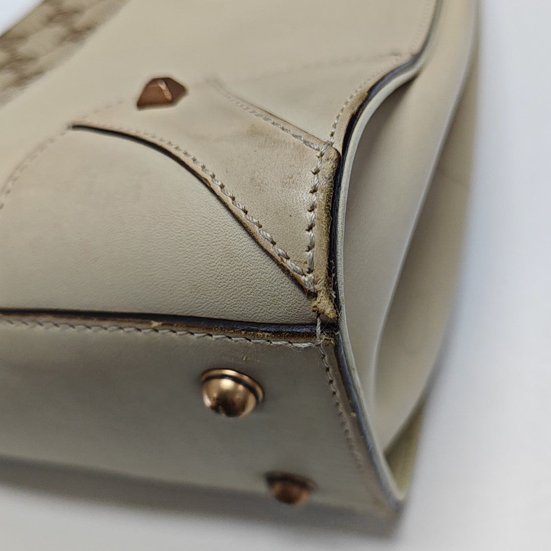 Monogram Calfskin Tote Bag Beige