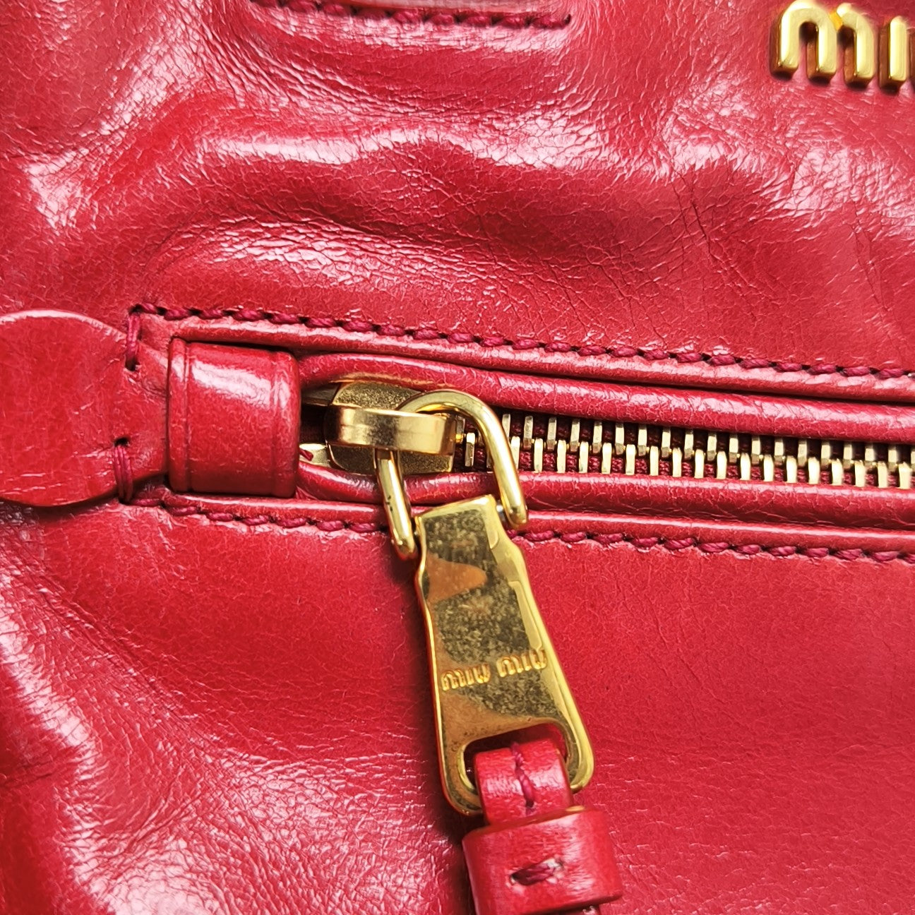 Calfskin Shoulder Bag Red
