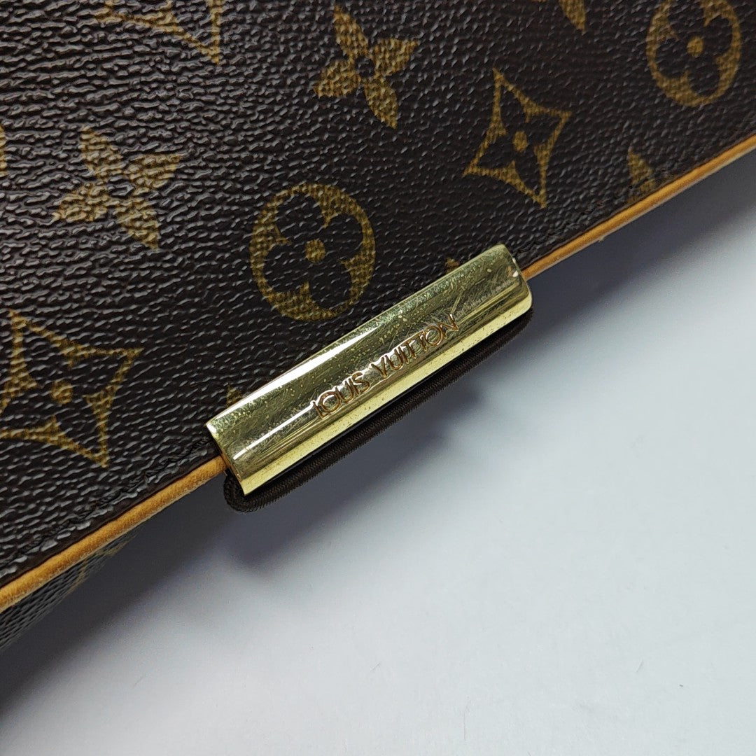VALMY Monogram Coated Canvas Brown